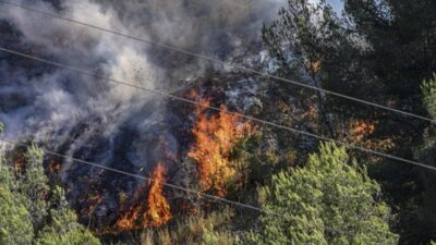 Fransa'nın Marsilya şehri yakınlarındaki Pennes-Mirabeau'da başlayan orman yangınında 110 kişi