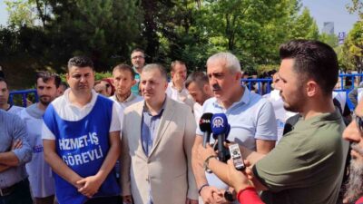 Ankara Altındağ Belediyesi'nde işten çıkarılan işçiler, Hizmet-İş Sendikası'nın desteğiyle 125