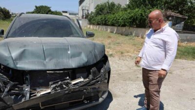 Aydın'da Fırat Soncul, Hyundai Tucson model aracıyla kaza yaptıktan sonra