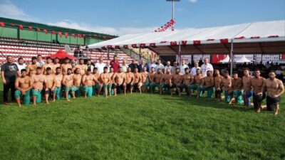 Ankara'da düzenlenen 2. Taha Akgül Güreşleri için Keçiören Belediyesi ve