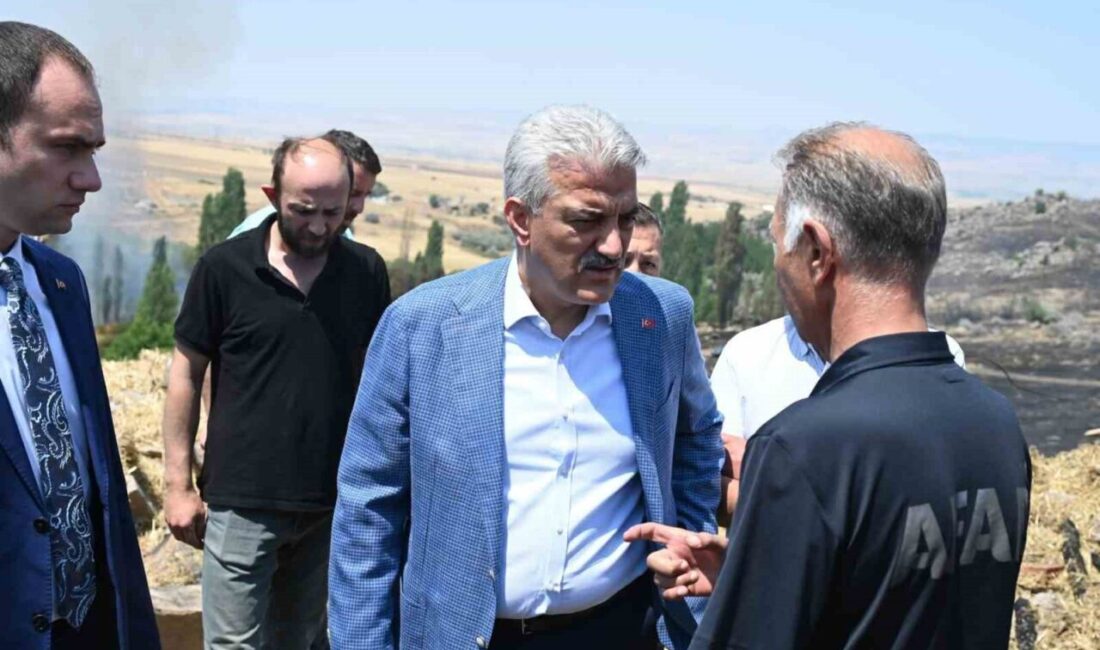 Kırıkkale Valisi Mehmet Makas, Çelebi ilçesinde çıkan yangın sonrası bölgede