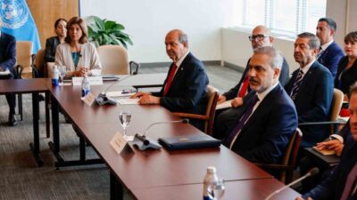 KKTC Cumhurbaşkanı Ersin Tatar, BM'deki toplantıda yer aldı. Toplantıda Guterres'in