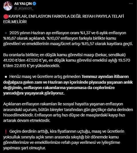 Memur-Sen Genel Başkanı Ali