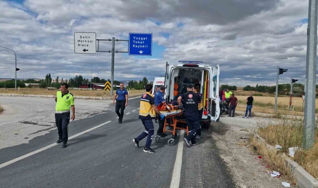 Alaca, Çorum'da otomobil ile