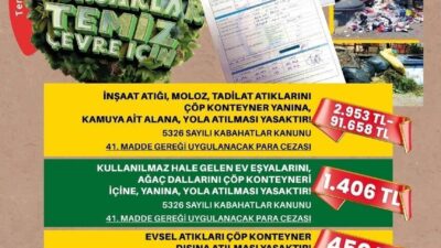 Pursaklar Belediyesi, çevre kirliliği ile mücadele için çöp konteynerlerine atılmaması