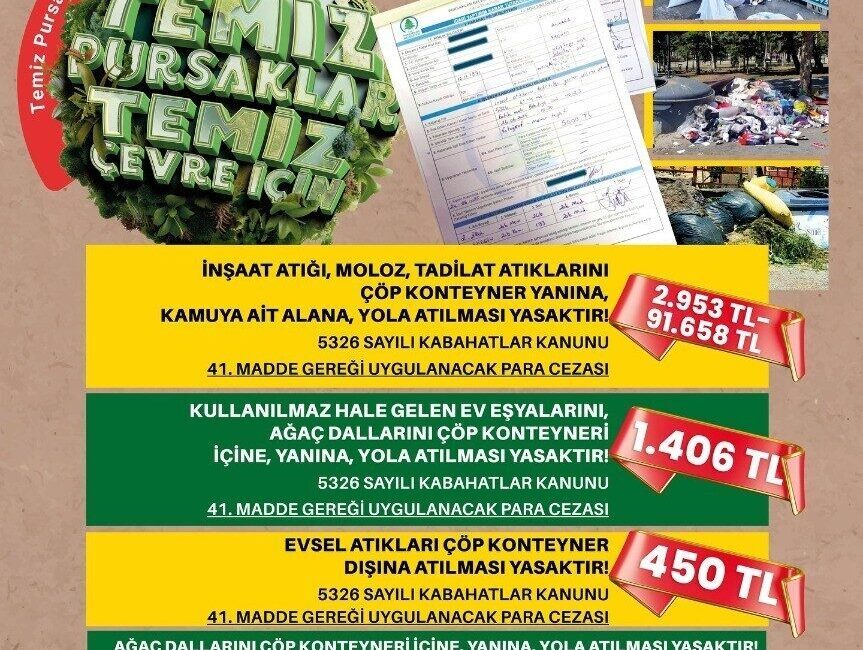 Pursaklar’da kurallara uymayanlara para cezası Pursaklar Belediyesi, çevre kirliliği
