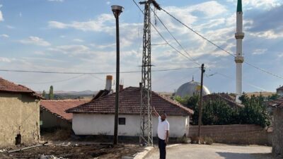 Yozgat’ın Sorgun ilçesine bağlı Mirahor Köyü'nde, 20 yıllık leylek yuvası