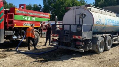 Sincan Belediyesi, Bolu Göynük'teki orman yangınlarına personel ve tanker yardımı