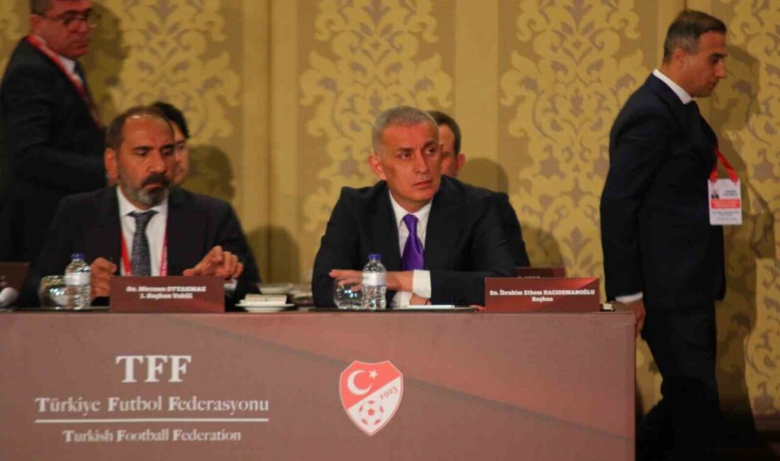 TFF’nin faaliyetleri oy çokluğuyla ibra edildi TFF Başkanı İbrahim Hacıosmanoğlu