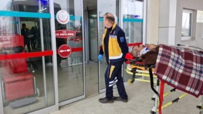 Alaca'da S.K. adlı 68 yaşındaki adam, bahçesinde otları biçerken dikkatsizlik