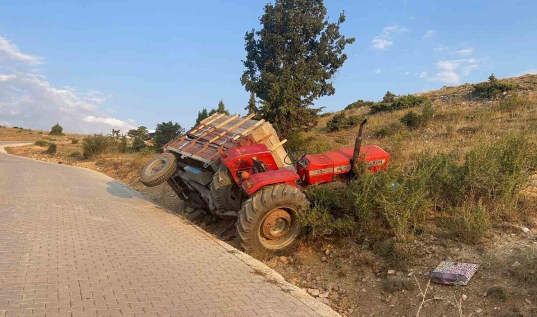 Çorum'un Umut köyünde traktör devrildi, sürücü S.K. ağır yaralandı. Hastanede