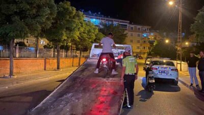 Yerköy İlçe Emniyet Müdürlüğü Trafik Denetleme Büro Amirliği ekipleri gece