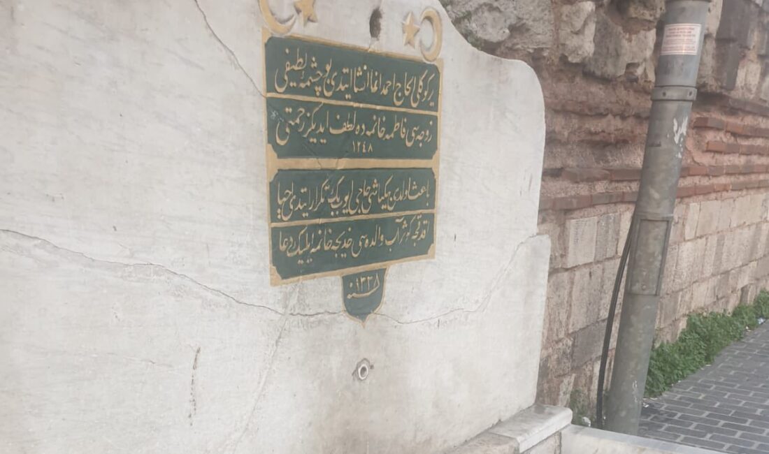 Yerköylü Ahmet Ağa'nın İstanbul'daki Tarihi Çeşmesi Bakıma Muhtaç