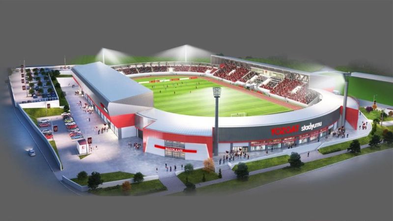 Yozgat şehir merkezinde yapımı devam eden Yozgat Şehir Stadyumu, spor