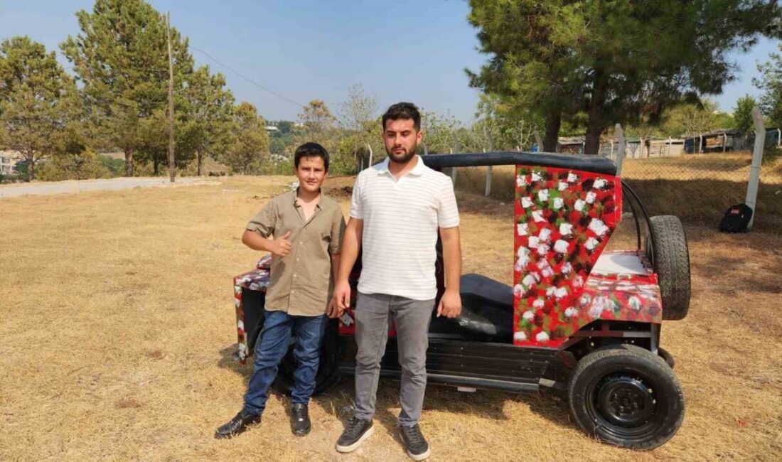 13 yaşındaki Barış Tepegöz ve abisi güneş enerjili arazi aracı