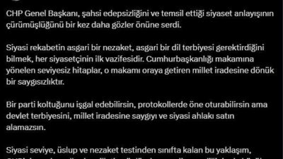 AK Parti Genel Başkan Yardımcısı Faruk Acar, CHP Genel Başkanı