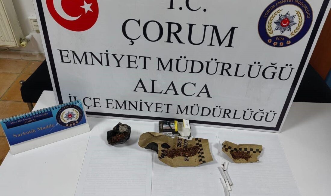 Çorum'un Alaca ilçesinde gerçekleşen uyuşturucu operasyonunda tutuklanan şüpheliye adli kontrol