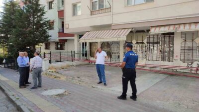 Ankara Sincan'da 6 katlı bir binada kolonlardan ses gelmesi üzerine