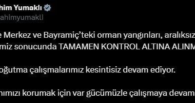 Tarım ve Orman Bakanı İbrahim Yumaklı, Çanakkale'deki orman yangınlarının kontrol
