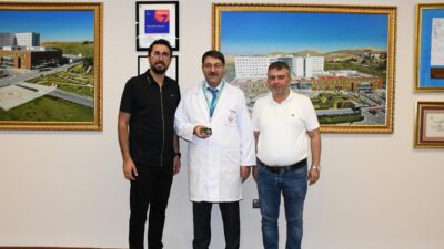 Bozokspor Kulüp Başkanı Alparslan Akyüz ve Taraftar Dernek Başkanı Hasan
