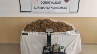Çorum'un Alaca ilçesinde jandarma ekipleri tarafından yapılan operasyonda, A.D.'ye ait