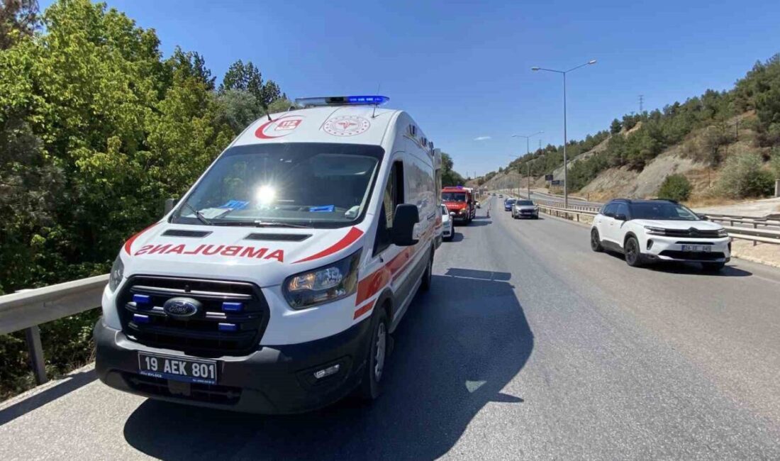 Çorum'da meydana gelen trafik kazasında Sabri Ö. yönetimindeki otomobil demir