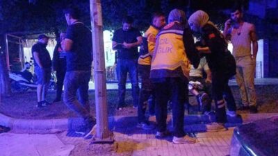 Çorum'da Varinli Caddesi'nde silahlı saldırıya uğrayan İsmet Y. (25), bacağından