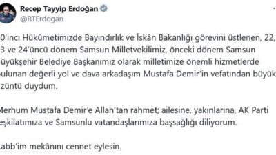 Cumhurbaşkanı Recep Tayyip Erdoğan, eski Samsun Büyükşehir Belediye Başkanı ve