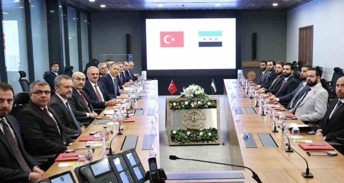 İçişleri Bakanı Ali Yerlikaya, Suriye İçişleri Bakanı Enes Hattab ve