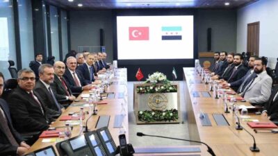 İçişleri Bakanı Ali Yerlikaya, Suriye İçişleri Bakanı Enes Hattab ve