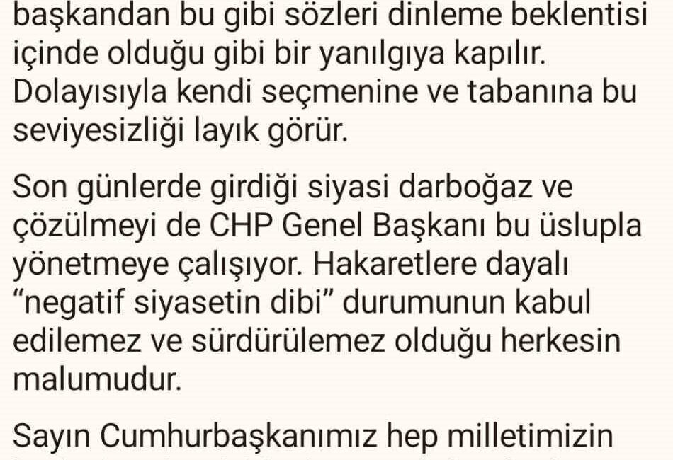 Cumhurbaşkanlığı İletişim Başkanı Burhanettin Duran, CHP Genel Başkanı Özgür Özel'e