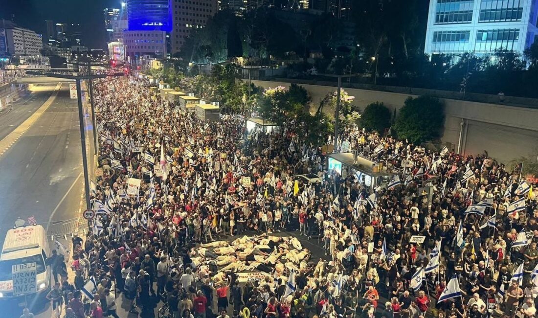 İsrail'de on binlerce kişi, hükümetin Gazze Şeridi'ni işgal planına karşı