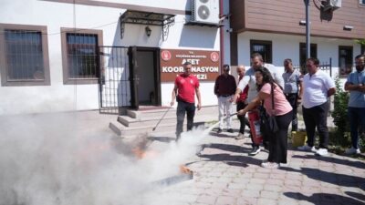 Keçiören Belediyesi, personeline afet ve yangın eğitimi vererek iş güvenliği