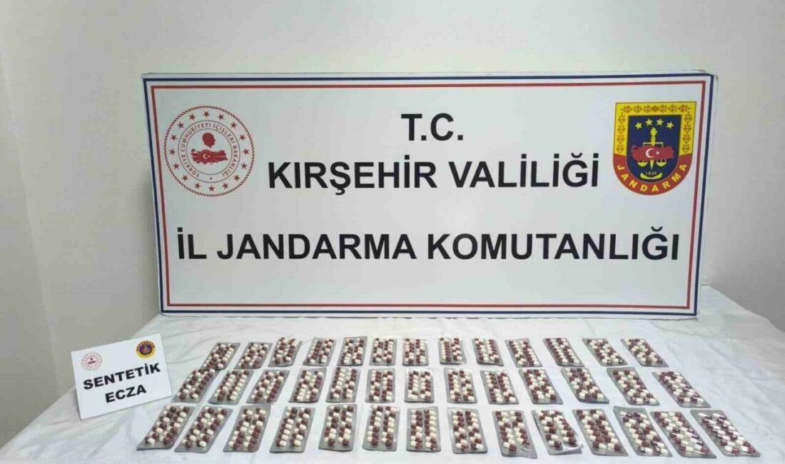 Kırşehir’de jandarmanın düzenlediği operasyonda 557 adet sentetik hap ele geçirildi.