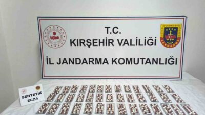 Kırşehir’de jandarmanın düzenlediği operasyonda 557 adet sentetik hap ele geçirildi.