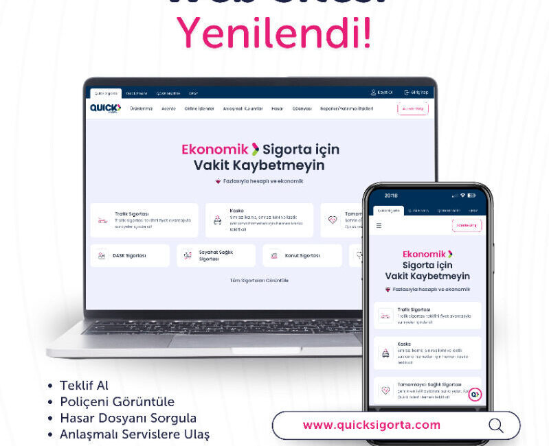 Quick Sigorta, Valde Bilişim iş birliğiyle yenilenen web sitesinde poliçe