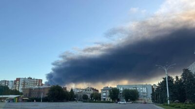 Rusya'nın Ukrayna'nın Poltava bölgesindeki enerji tesislerine saldırısı sonrası Kremenchuk kentindeki