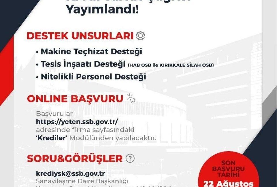 SSB, 2025 için yatırım ve geliştirme faaliyetlerini destekleme programı kapsamında