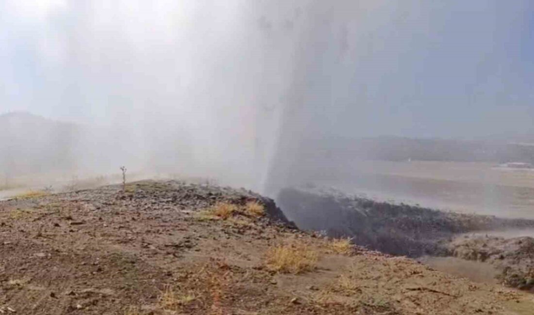 Yozgat’ın Yerköy ilçesinde ana su hattında meydana gelen büyük bir