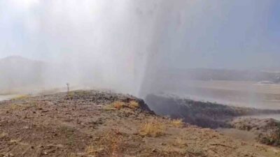 Yozgat’ın Yerköy ilçesinde ana su hattında meydana gelen büyük bir