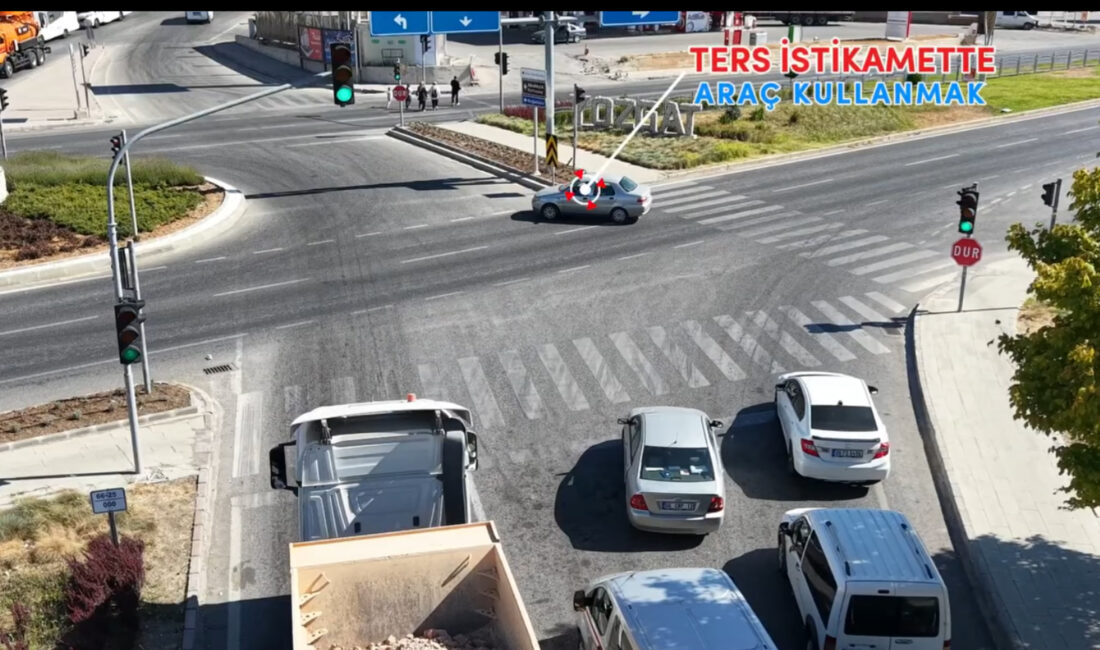 Yozgat İl Emniyet Müdürlüğü, drone destekli trafik denetimleriyle sürücüleri mercek