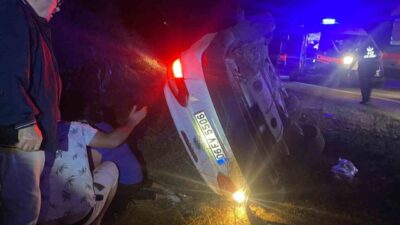 Alaca'da meydana gelen kazada ağır yaralanan otomobil sürücüsü Erdi Çağır,