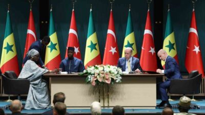 Cumhurbaşkanı Recep Tayyip Erdoğan ve Senegal Başbakanı Ousmane Sonko'nun huzurunda