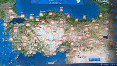 Meteoroloji Genel Müdürlüğü Hava Tahmin Uzmanı Mehmet Özdemirci, ülke genelinde
