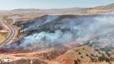 Yozgat'ın Aydıncık ilçesindeki anız yangınında 70 dönüm arazi zarar gördü.
