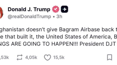 ABD Başkanı Donald Trump, Afganistan'daki Bagram Hava Üssü'nün kontrolünü geri