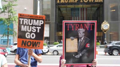 ABD'de İşçi Bayramı'nda binlerce kişi, Trump'a istifa çağrısı yaparak hükümete
