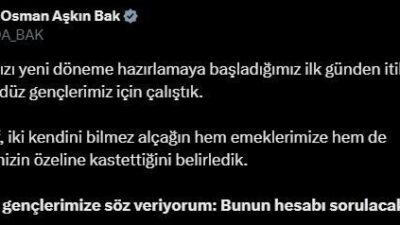 Gençlik ve Spor Bakanı Osman Aşkın Bak, GSB yurtlarında yaşanan