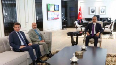 Dışişleri Bakanı Hakan Fidan, OYAK'ın yöneticilerini kabul etti.