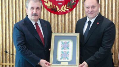 KKTC Cumhuriyet Meclisi Başkanı Ziya Öztürkler, BBP Genel Başkanı Mustafa